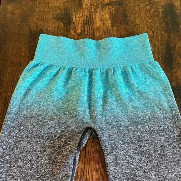 Running Girl ombre blue biker shorts - Picture 2 of 16